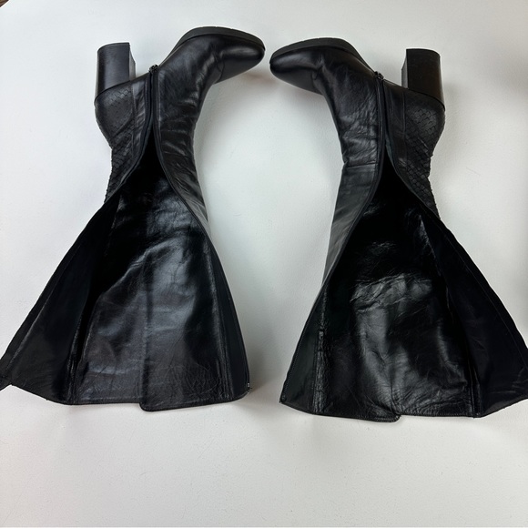 Dune London Knee-High Mid Block Heeled Black Boots Size EU 39 US 8 Dune Black - Picture 11 of 16